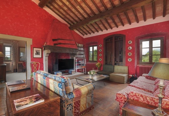 Il salotto con Tv al piano superiore - Poggerello