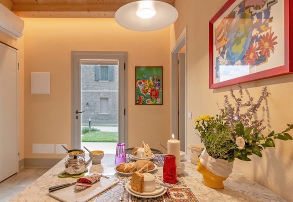 Angolo cottura per una piccola colazione – Relais Corbaia