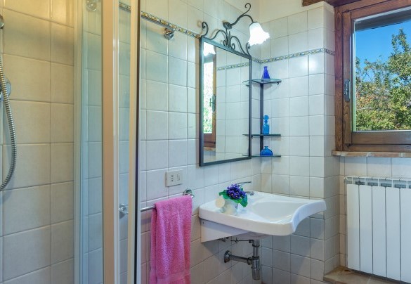 Bagno con doccia, al piano terra nell'annesso - Santa Illuminata 