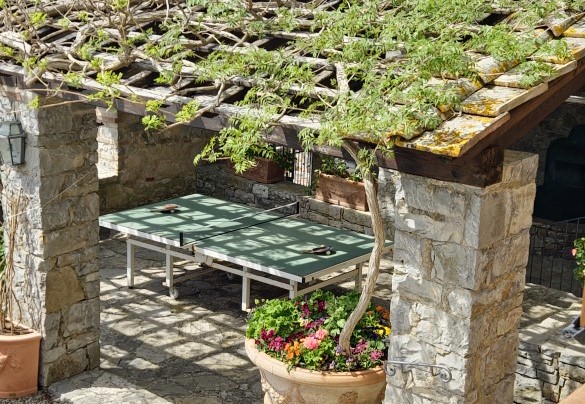The portico with panoramic view and the ping pong table - Scandelaia