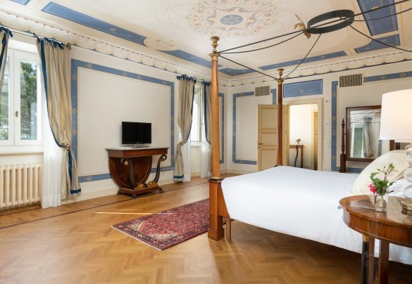 Camera matrimoniale con letto a baldacchino - Tenuta Bagni De' Consoli