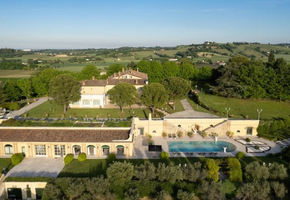 Vista dall'alto dei 15.000 mq di parco - Tenuta Bagni De' Consoli
