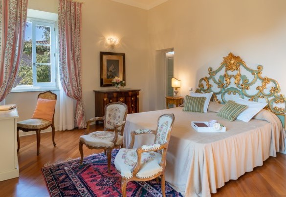 La camera matrimoniale al primo piano – Tenuta di Pratello