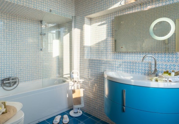 Il bagno con vasca al primo piano – Tenuta di Pratello