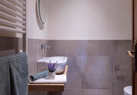 En suite bathroom with shower n.1 on the first floor - Tenuta Francigena