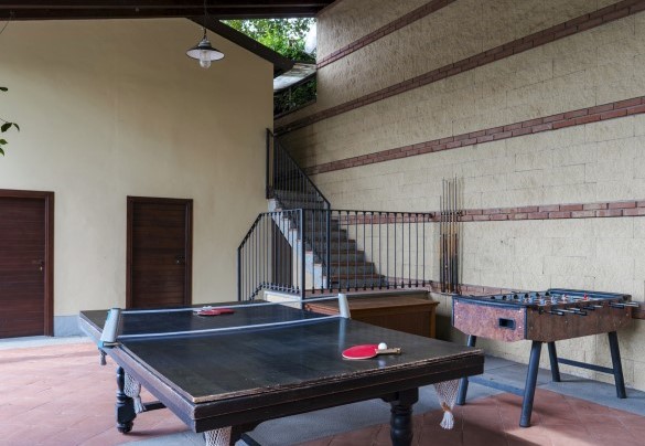 The ping pong and table football will cheer adults and children – Tenuta Navelli
