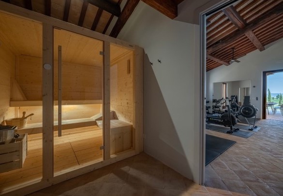 La sauna collegata alla palestra. Annesso - Tenuta Orsini 