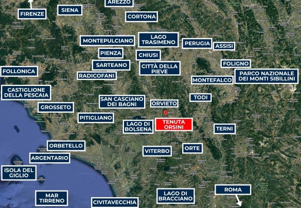 Tenuta Orsini - Mappa