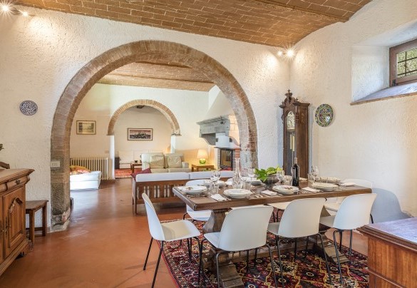 Open plan con salotto e area pranzo - Tenuta Sagherina