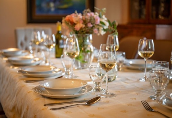 The set up table - Tenuta Santa Cristina