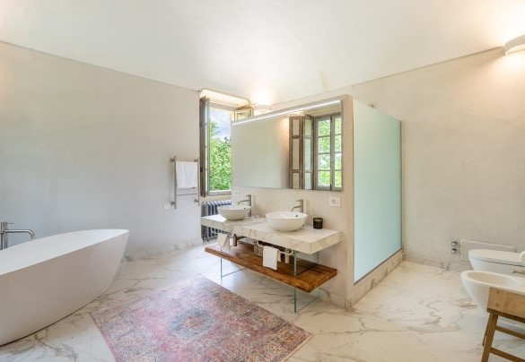 Bagno en suite n. 1 con doccia e vasca  - Tenuta Schiavon Barrero