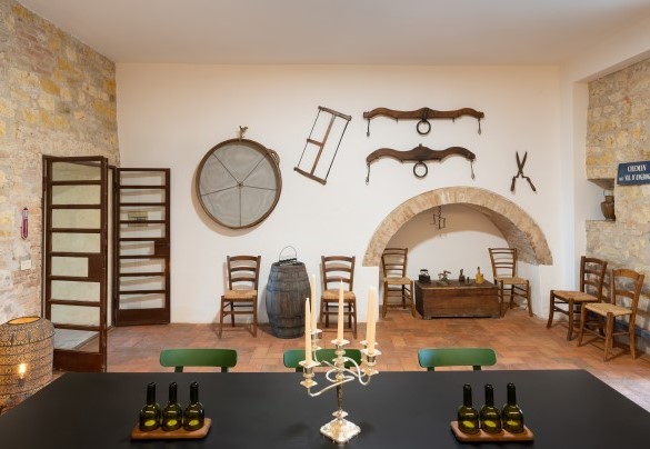 La sala degustazione vini – Terra di Siena