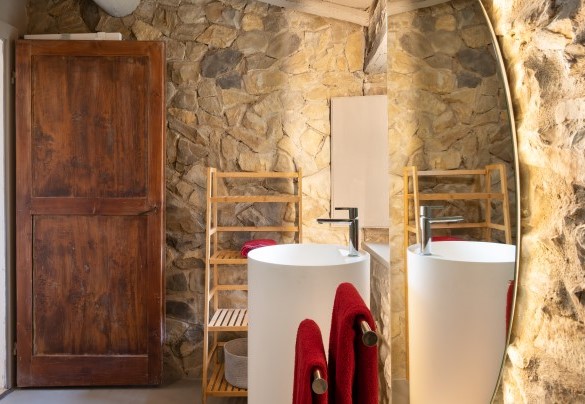 Bagno con doccia n.4 en suite alla camera n.4 – Terra di Siena