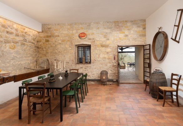 La sala degustazione vini – Terra di Siena