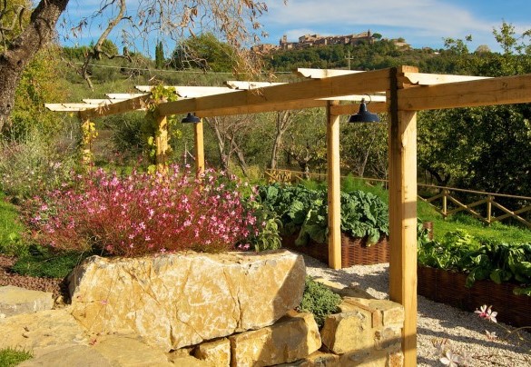 L'orto biologico al tramonto - Terra San Raffaele