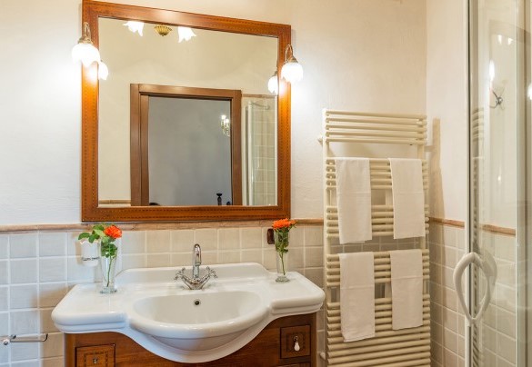 En suite bathroom with shower on the first floor - Torre di Paciano