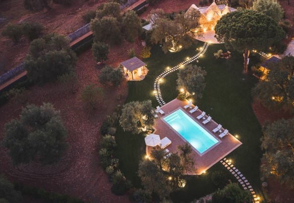 The 4 hectares of park seen from above -Trulli Biancapetra