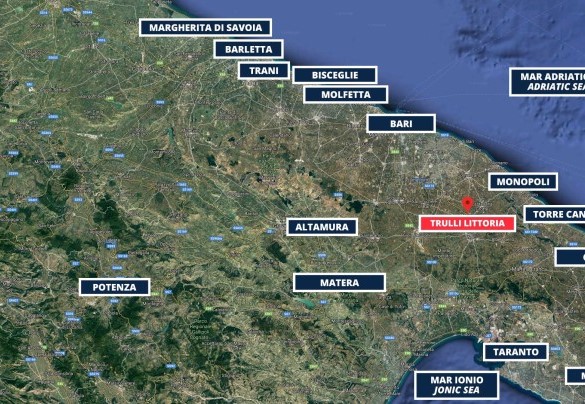 Map of Valle d’Itria - Trulli Italia