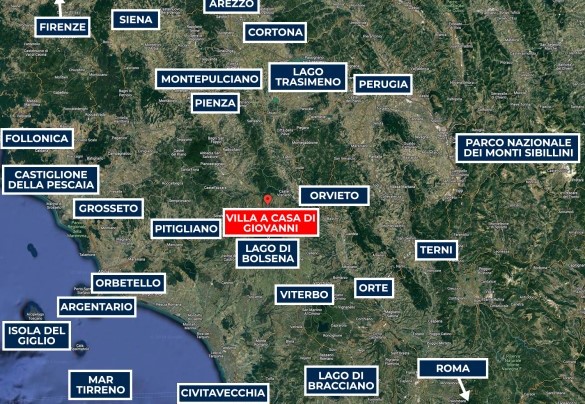 Villa a Casa di Giovanni - Map