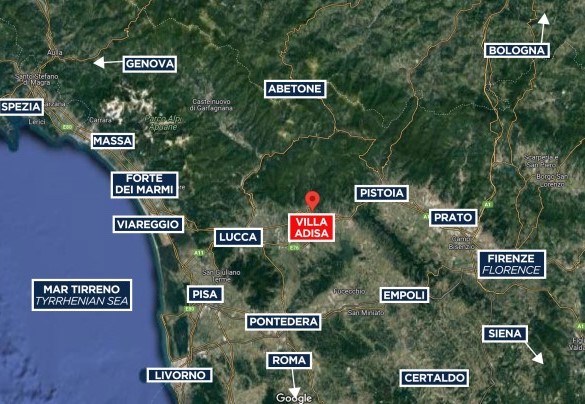 Villa Adisa - Mappa