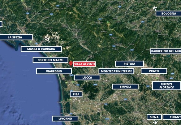Location map – Villa Ai Venti 