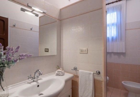 Bagno con doccia n.1 al piano terra–Villa Ai Venti