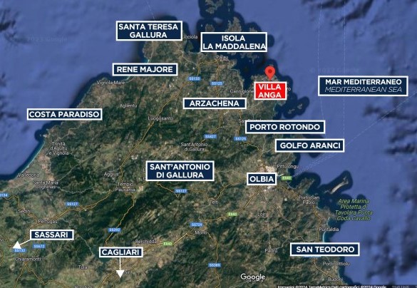 Villa Anga - Mappa
