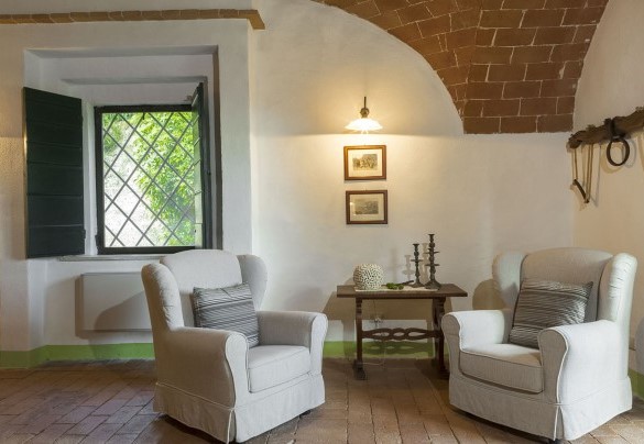 Panoramica dell'ampio salotto - Villa Angelini