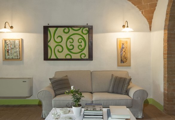 Panoramica dell'ampio salotto - Villa Angelini