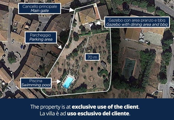 Villa Angelini - Mappa della proprietà