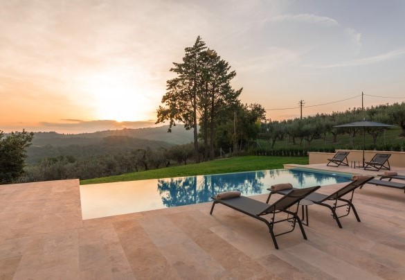 Il magnifico panorama all'imbrunire della sera - Villa Anna Elisa 