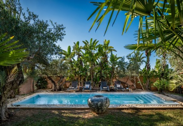 La piscina di forma rettangolare misura 7 x 2,5 m con profondità tra 1,20m e 1,40m- Villa Antura