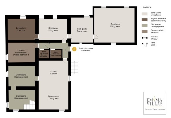 Ground floor - Villa Ardente