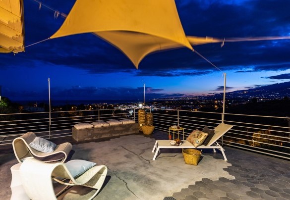 La vista notturna dalla villa - Villa Aura