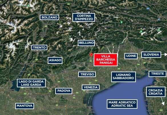 Villa Barchessa Panigai - Mappa 