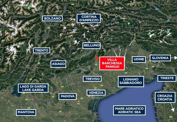 Villa Barchessa Panigai - Map