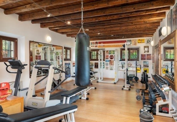 La palestra della SPA sapientemente attrezzata per una vacanza all'insegna del benessere – Villa Barchessa Panigai
