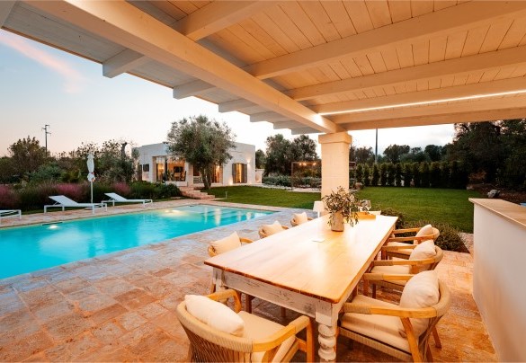 The small patio is adjacent to the kitchen - Villa Belkis