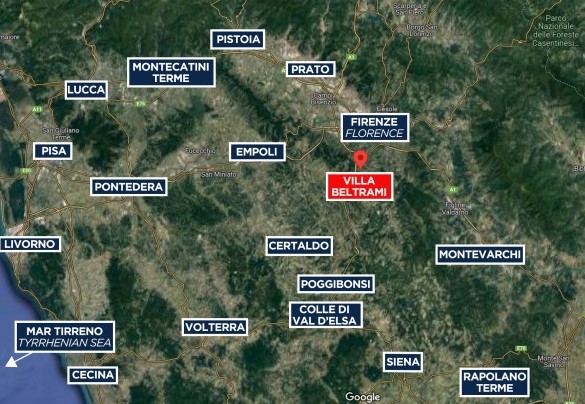 Villa Beltrami - Map