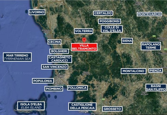 Villa Beltramonto - Mappa