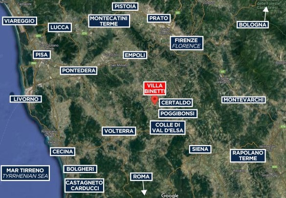 Villa Binetti - Mappa