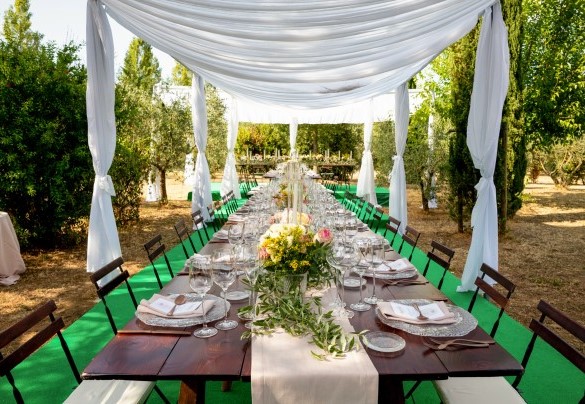 Elegante mise en place per eventi speciali - Villa Borgo San Pietro 