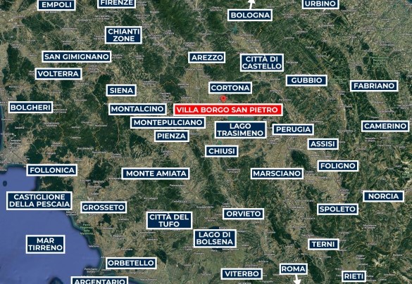 Villa Borgo San Pietro - Mappa