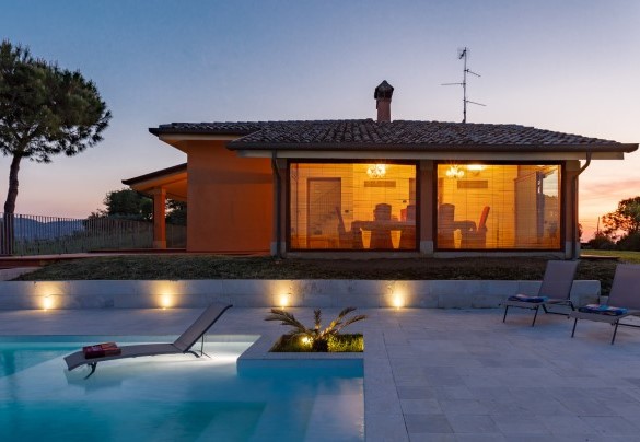 The lighting provides romantic moments at all times of the day and night - Villa California