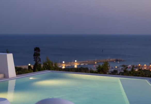Enchanting view of the wonderful Santa Maria di Leuca and its lighthouse famous for being the second tallest in Europe which can be admired from the swimming pool of this residence - Villa Calypso