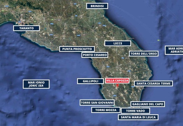 Villa Capozza. Maps