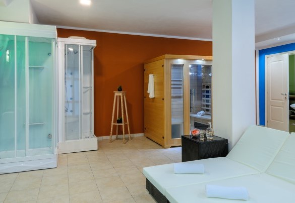 Sensory shower and sauna in the wellness area - Villa Cappelletti