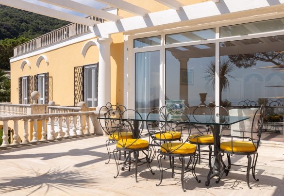 Master bedroom terrace overlooking Ischia and the Gulf of Naples – Villa Carina