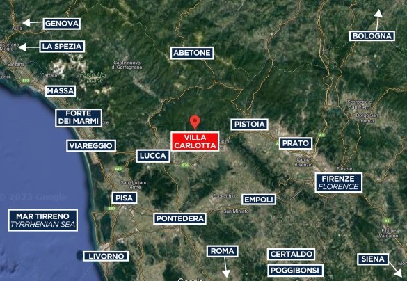 Villa Carlotta - Mappa