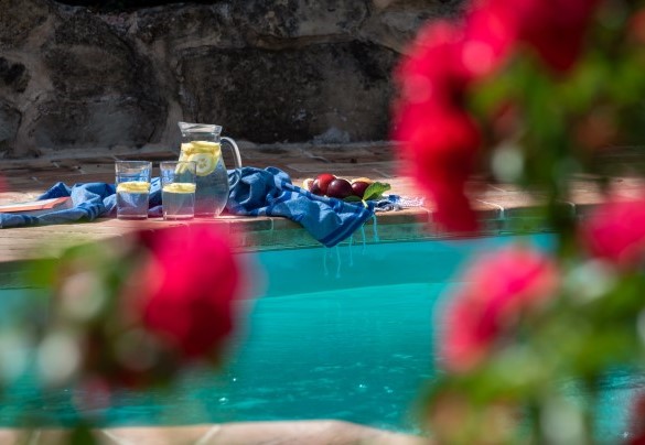The pool is treated with chlorine - Villa Casanostra